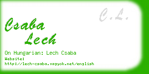 csaba lech business card